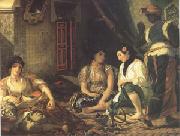 Eugene Delacroix Algerian Women in Their Appartments (mk05) oil painting on canvas